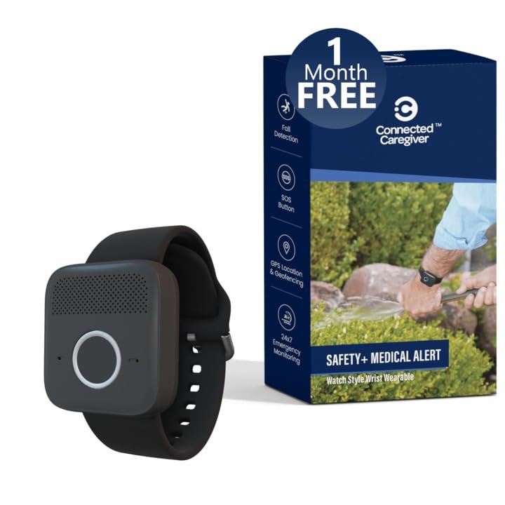 Safety+ 4G Medical Alert System for Seniors: Watch-Style, Fall Detection, 24/7 Monitor, WiFi Locate, SOS Button, Small, Lightweight, (Call to Activate)