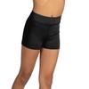 Danz N Motion 22406C Bright & Bold High Waist Dance Shorts for Girls  Mid-Length Fold Over (Black, 12/14) view 1