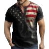 Polo Shirts for Men Short Sleeve Independence Day American Flag Print Patriotic Polo Shirt Short Sleeve Military Tactical Tees view 1