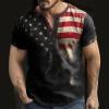 Polo Shirts for Men Short Sleeve Independence Day American Flag Print Patriotic Polo Shirt Short Sleeve Military Tactical Tees view 2