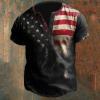 Polo Shirts for Men Short Sleeve Independence Day American Flag Print Patriotic Polo Shirt Short Sleeve Military Tactical Tees view 3