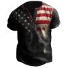 Polo Shirts for Men Short Sleeve Independence Day American Flag Print Patriotic Polo Shirt Short Sleeve Military Tactical Tees view 4