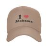 BASTU I Love Alabama Baseball Cap for Men Women Dad Hat Classic Adjustable Golf Hats Natural view 1