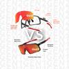 VELO Slider Gen2 Baseball/Softball Sunglasses By Jax at The Bullpen Training (White/Hyper Blue, Sml Adlt/Youth) view 4