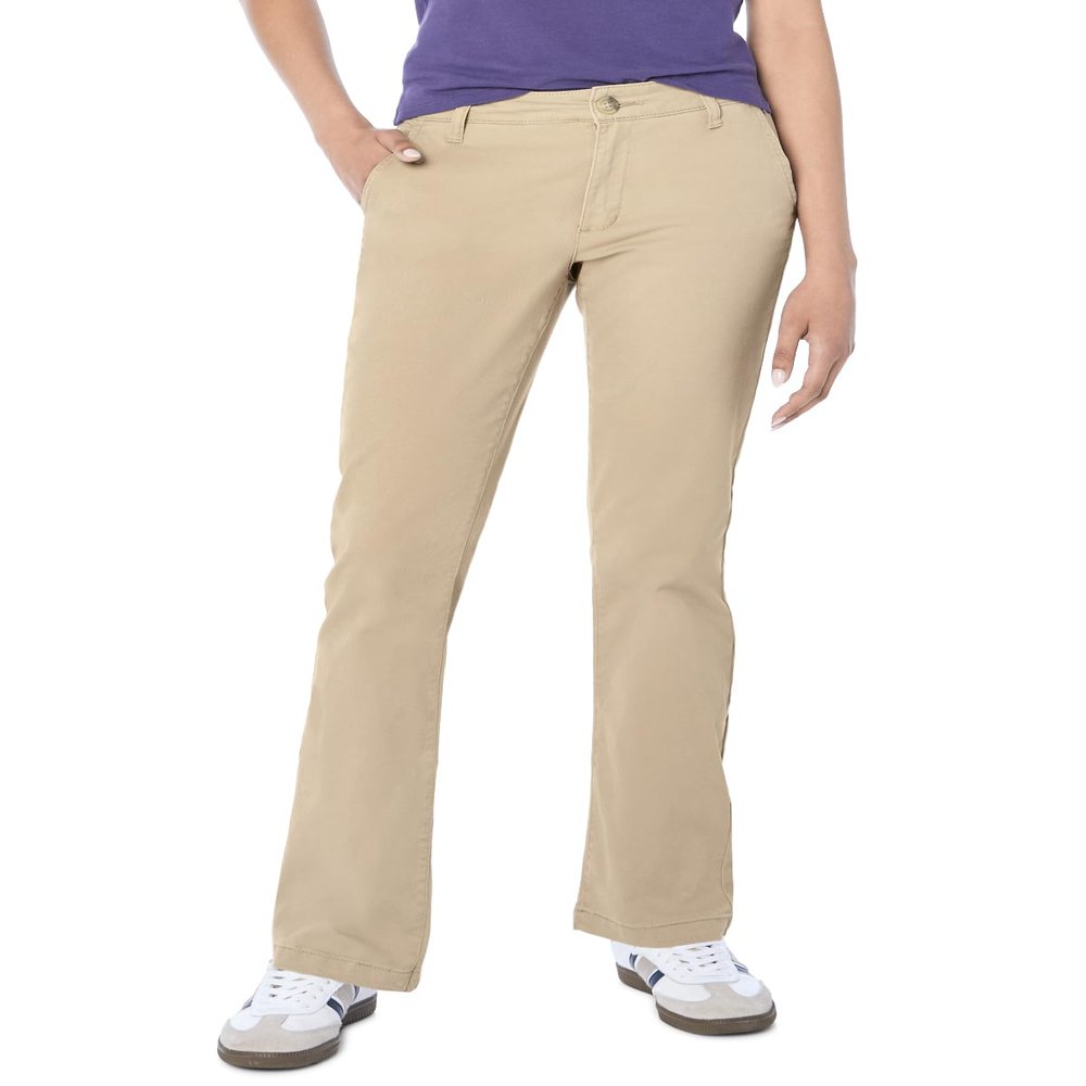 Aeropostale Women's Petite Aero Classic Uniform Pant, Summer Tan, 000 Short