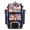 Boombah Catchers Superpack Hybrid Digital Camo Bat Bag PS-9060-3000C23 Royal/Orange - Wheeled & Backpack Version view 1
