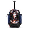Boombah Catchers Superpack Hybrid Digital Camo Bat Bag PS-9060-3000C23 Royal/Orange - Wheeled & Backpack Version view 2