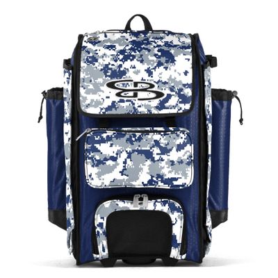 Boombah Catchers Superpack Hybrid Digital Camo Bat Bag PS-9060-3000C23 Royal/Gray - Wheeled & Backpack Version