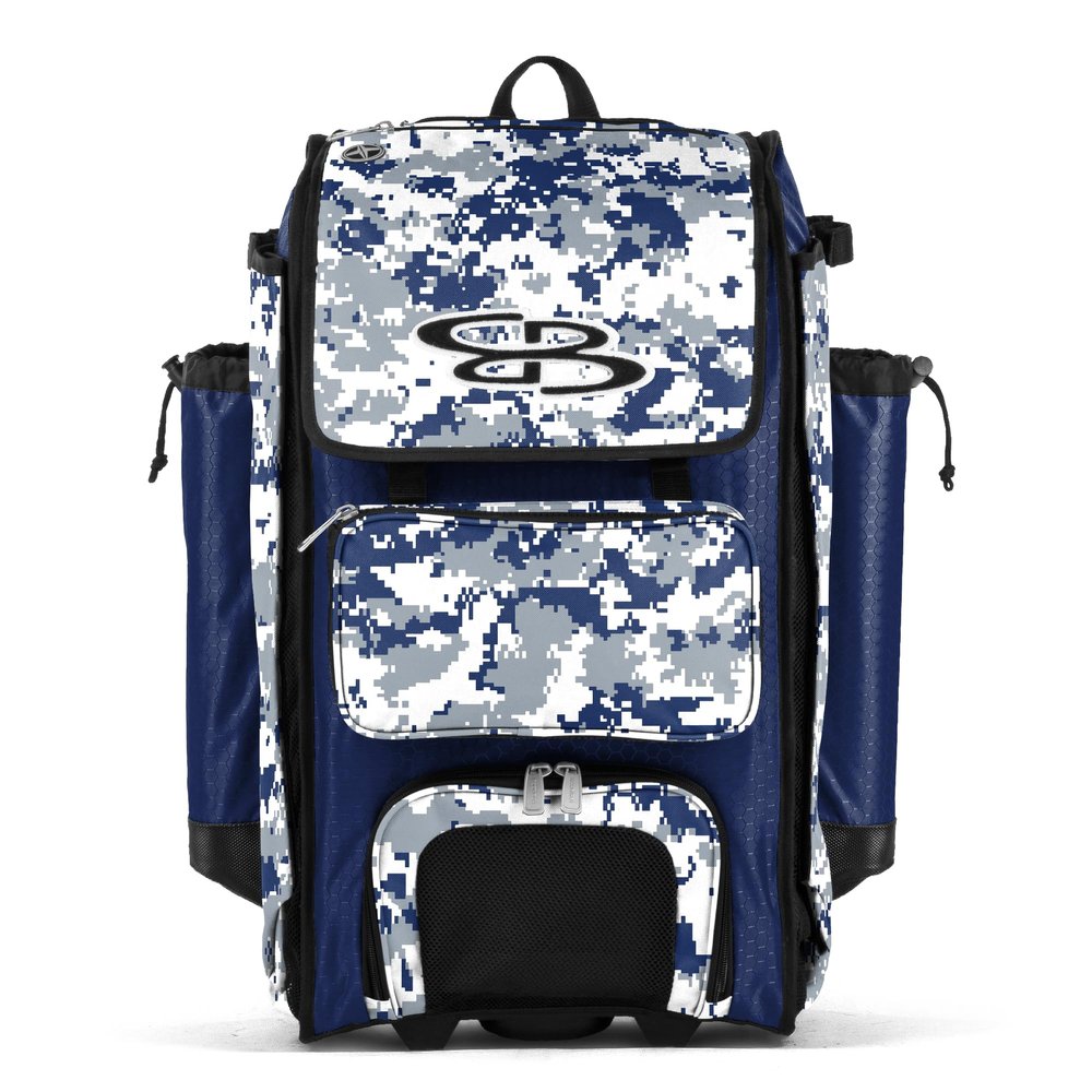 Boombah Catchers Superpack Hybrid Digital Camo Bat Bag PS-9060-3000C23 Royal/Gray - Wheeled & Backpack Version