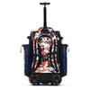 Boombah Catchers Superpack Hybrid Digital Camo Bat Bag PS-9060-3000C23 Navy/Orange - Wheeled & Backpack Version view 2
