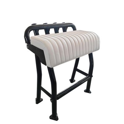 41" Leaning Post Bench Seat, Integrated 4 Rod Holders, Fits Most Fishing, Center Console, and Bay Boats, Heavy Duty Anodized Aluminum, Width 41 inch, Depth 15.7 inch (41" Extended Pro Black)