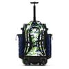 Boombah Catchers Superpack Hybrid Digital Camo Bat Bag PS-9060-3000C23 Navy/Lime Green - Wheeled & Backpack Version view 2