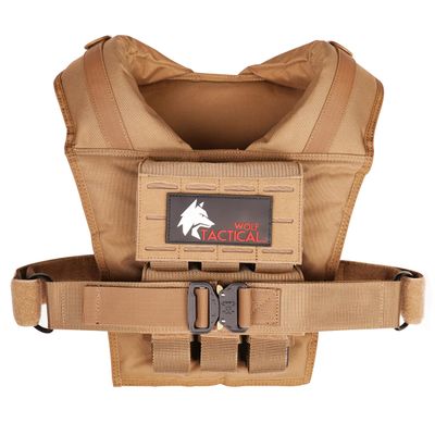 Wolf Tactical Mens Weight Vest - Adjustable Weighted Vest for Strength Training, 25 LB Tan