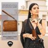 Alban Leather Wrist Strap for Wallet, Clutch, Keys, Wristlet Purse, Keychain for Women and Men - Genuine Brown Leather Strap with Silver Metal Clasp view 3