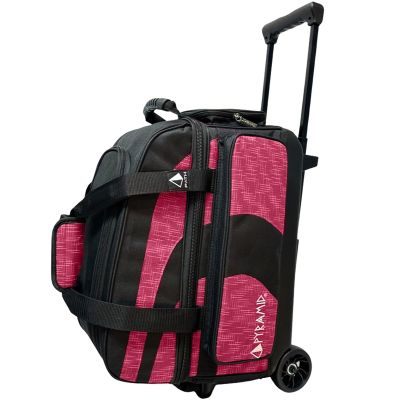 Pyramid Path Pro Deluxe Double Roller Bowling Bag (Black/Circuit Hot Pink)