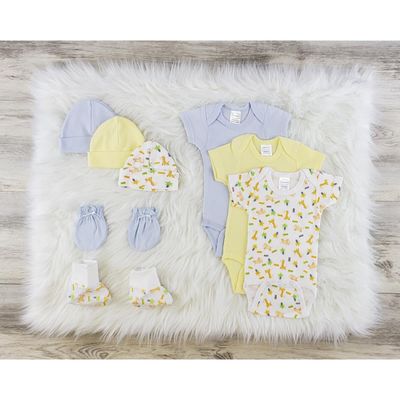 Bambini LS-0614NB Layette Baby Clothes Set Blue & Yellow - Newborn - Pack of 3