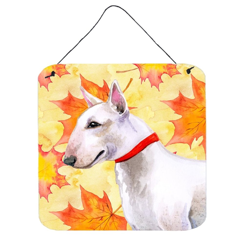 212 Main Bull Terrier Fall Wall or Door Hanging Prints, 6 x 6 in.
