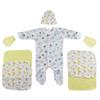 Bambini CS-0030 Sleep-n-Play Cap Mittens & Washcloths White & Yellow - Newborn - 7 Piece view 1