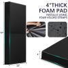 PROGOAL 72" x 24" x 4" Gym Wall Padding Basketball Court Wall Mats Athletes Protector,Removable High Elasticity Tear-Resistant 4" Thick Foam High-Density Wall Pads for Safty(Black) view 2
