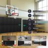 PROGOAL 72" x 24" x 4" Gym Wall Padding Basketball Court Wall Mats Athletes Protector,Removable High Elasticity Tear-Resistant 4" Thick Foam High-Density Wall Pads for Safty(Black) view 4