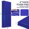 PROGOAL 72" x 24" x 4" Gym Wall Padding Basketball Court Wall Mats Athletes Protector,Removable High Elasticity Tear-Resistant 4" Thick Foam High-Density Wall Pads for Safty(Blue) view 2