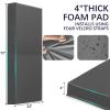 PROGOAL 72" x 24" x 4" Gym Wall Padding Basketball Court Wall Mats Athletes Protector,Removable High Elasticity Tear-Resistant 4" Thick Foam High-Density Wall Pads for Safty(Dark Grey) view 2