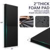 PROGOAL 60" x 20" x 2" Gym Wall Padding Basketball Court Wall Mats Athletes Protector,Removable High Elasticity Tear-Resistant 2" Thick Foam High-Density Wall Pads for Safty(Black) view 2