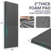 PROGOAL 72" x 20" x 2" Gym Wall Padding Basketball Court Wall Mats Athletes Protector,Removable High Elasticity Tear-Resistant 2" Thick Foam High-Density Wall Pads for Safty(Dark Grey) view 2