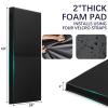 PROGOAL 60" x 24" x 2" Gym Wall Padding Basketball Court Wall Mats Athletes Protector,Removable High Elasticity Tear-Resistant 2" Thick Foam High-Density Wall Pads for Safty(Black) view 2