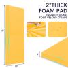 PROGOAL 60" x 20" x 2" Gym Wall Padding Basketball Court Wall Mats Athletes Protector,Removable High Elasticity Tear-Resistant 2" Thick Foam High-Density Wall Pads for Safty(Yellow) view 2
