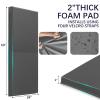 PROGOAL 60" x 24" x 2" Gym Wall Padding Basketball Court Wall Mats Athletes Protector,Removable High Elasticity Tear-Resistant 2" Thick Foam High-Density Wall Pads for Safty(Dark Grey) view 2