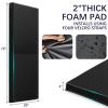 PROGOAL 72" x 20" x 2" Gym Wall Padding Basketball Court Wall Mats Athletes Protector,Removable High Elasticity Tear-Resistant 2" Thick Foam High-Density Wall Pads for Safty(Black) view 2