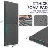 PROGOAL 72" x 24" x 2" Gym Wall Padding Basketball Court Wall Mats Athletes Protector,Removable High Elasticity Tear-Resistant 2" Thick Foam High-Density Wall Pads for Safty(Dark Grey) view 2