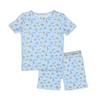 Bellabu Bear Kids Shorts Set for Boys & Girls, Matching Family Pajamas, Rayon from Bamboo (as1, age, 2_years, Milk & Cookies Blue) view 1
