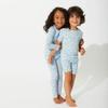 Bellabu Bear Kids Shorts Set for Boys & Girls, Matching Family Pajamas, Rayon from Bamboo (as1, age, 2_years, Milk & Cookies Blue) view 2