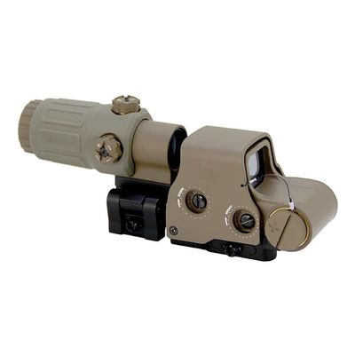 558 Red Green Dot Reflex Sight & G33/G43/G45 3X 5X Magnifier Scope Combo, 558+G33/G43/G45 Sight, Optical Holographic Hybrid Sight + G33/G43/G45 Magnifier with Switch to Side QD Mount, Fit 20mm Rail