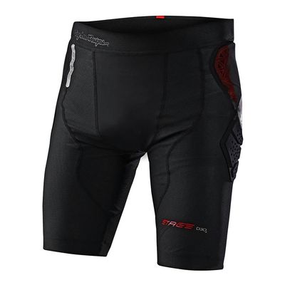 Troy Lee Designs Stage Ghost D30 Short Baselayer, Solid Black, Large
