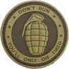 Evike - Matrix Don't Run, You'll Only Die Tired PVC IFF Hook and Loop Patch (Color: Tan) view 1