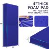 PROGOAL 60" x 20" x 4" Gym Wall Padding Basketball Court Wall Mats Athletes Protector,Removable High Elasticity Tear-Resistant 2" Thick Foam High-Density Wall Pads for Safty(Blue) view 2