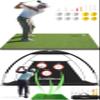 10x7ft Golf Net & 21MM Golf Mats Practice with 10 Golf Balls, 9 Golf Tees, Golf Hitting Training Aids for Backyard Driving Chipping Indoor Outdoor Training view 1