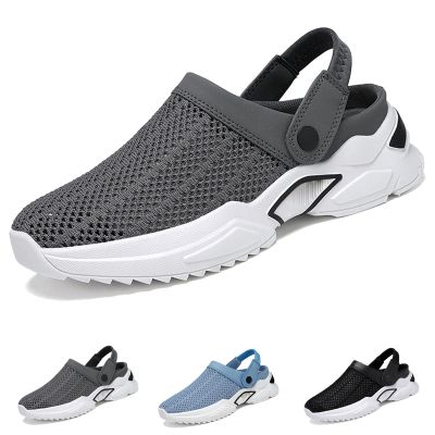GERRIT Men's Orthopedic Hollow-Out Summer Sandals,Mesh Shoes Sandals Mens,Orthopedic Diabetic Walking Boat Shoes Breathable with Arch Support Knit Mesh Walking Shoes Beach Sandals, US7, Grey