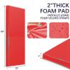 PROGOAL 60" x 20" x 2" Gym Wall Padding Basketball Court Wall Mats Athletes Protector,Removable High Elasticity Tear-Resistant 2" Thick Foam High-Density Wall Pads for Safty(Red) view 2