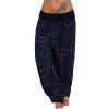 Women's Boho Pants Harem Hippie Yoga Gypsy Beach Palazzo Indian Pants Hippie Harem Baggy Loose Fit Trouser Pants Smocked Waist Baggy Bohemian Boho Hippie Yoga Harem Pants view 1