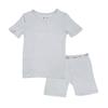 Bellabu Bear Kids Shorts Set for Boys & Girls, Matching Family Pajamas, Rayon from Bamboo (as1, age, 4_years, Cloud Grey) view 1