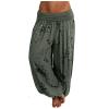 Bohemian Clothes for Women Loose fit and Flowy Parachute Hammer Women's Pant Women Drawstring Waist Baggy Bohemian Boho Hippie Yoga Harem Pants view 1