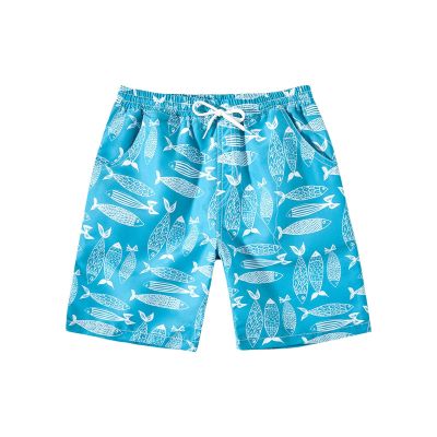 Boys Swim Trunks Stretch Quick-Dry Swim Shorts Kids Bathing Suits Toddler Boy Swimsuit Swimwear (Blue, 13-14 Years)