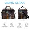 Cooler Bag Large Lunch Bag with Double Zipper Bridge Skyline Insulated Grocery Bag Reusable Lunch Box for Camping Beach view 2