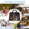 Cooler Bag Large Lunch Bag with Double Zipper Bridge Skyline Insulated Grocery Bag Reusable Lunch Box for Camping Beach view 4