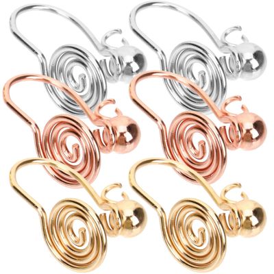 OATIPHO Clip on Earrings 6Pcs Spiral Pressure Ear Clips for Unpierced Ears Adjustable Lightweight Ear Cuffs for Women Daily and Special Occasions
