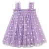AGQT Baby Girls Tutu Dress Sleeveless Kids Tulle Birthday Party Dresses Casual Playwear Tunic Babydoll Dress Purple Flower Size 12-18 Months view 1